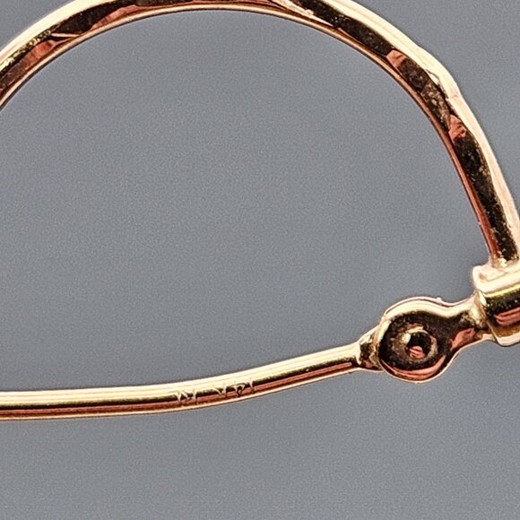 14K Rose Gold Diamond Cut 2 Inch Diameter Large Hoop Earrings 2.4 Grams - Picture 9 of 9